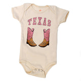 Pink Texas Boots Baby Onesie