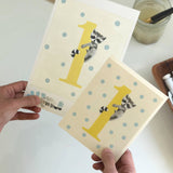 Baby Raccoon 1st Birthday Card