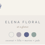 Elena Floral + Lilla Muslin Bow Clip