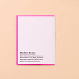 New Tot Potato Baby Letterpress Card