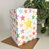 Gold Star Teacher Appreciation Card