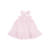 Candy Striped Smocked Ruffle Sundress + Bloomers