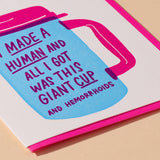 Made a Human Letterpress Baby Card