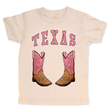 Texas Boots Kids Long Sleeve Tee - Pink
