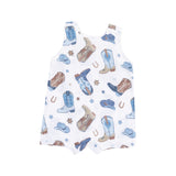 Cowboy Boots Sleeveless Shortie Romper