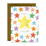 Gold Star Teacher Appreciation Card