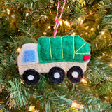 Garbage Truck Felt Ornament