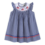 American Flag Gingham Bishop Dress *FINAL SALE*