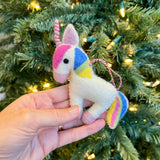 Pastel Unicorn Felt Ornament