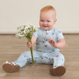 Celestial Short Sleeve Button Romper