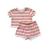 Tropical Stripe Two-Piece Set