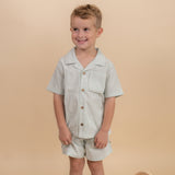 Green Stripes Shorts Set