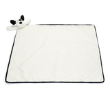 Bashful Black + Cream Puppy Blankie