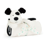 Bashful Black + Cream Puppy Blankie