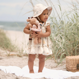Seaside Safari Muslin Smocked Dress + Bloomer