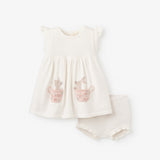 Tea Party Flutter Sleeve Baby Dress