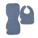 Reversible Bib + Burp Set - Rain