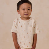 Boxy Pocket Tee + Short Set - Carrots