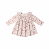 Garden Ruffle Collar Jersey Dress