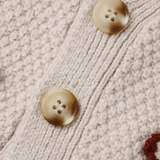 Boxy Crop Cardigan - Winter Daisy