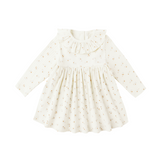 Ruffle Collar Dress - Natural Ditsy