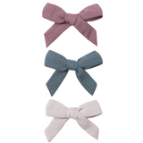 Bow Clip Set - Mulberry, Ocean + Lilac