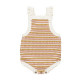 Crochet Romper - Pink Stripe