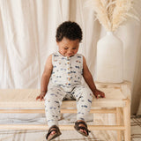 Retro Race Cars Kid's Henley Tank Romper