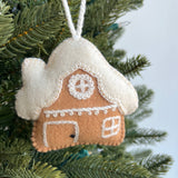 Gingerbread House Embroidered Felt Ornament