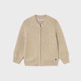 Boy's Knit Cardigan - Beige Heather