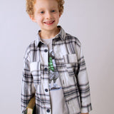 Plaid Boy's Overshirt - Grey