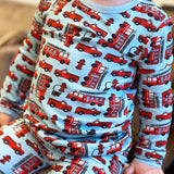Fire Trucks Two Piece Pajama Set