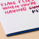 Time Flies New Baby Letterpress Card