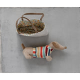 Striped Sweater Dachsund Bag