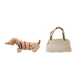 Striped Sweater Dachsund Bag