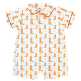 Burnt Orange Boots Romper