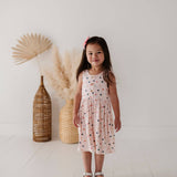 Summer Polka Dot Henley Tank Dress