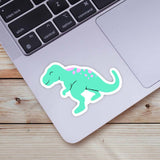 Green T-Rex Dinosaur Sticker