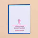 Time Flies New Baby Letterpress Card