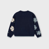 Jacquard Girl's Sweater - Petroleum