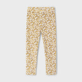 Print Velvet Leggings - Mustard
