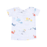 Sea Stripes Loungewear Short Set