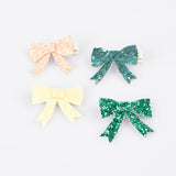 Glitter Bow Hair Clips
