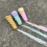 Rainbow Unicorn Horns Sidewalk Chalk