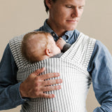 Natural + Grey Stripe Baby Wrap