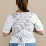 Natural + Grey Stripe Baby Wrap