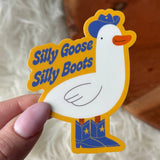 Silly Goose, Silly Boots Cowboy Sticker