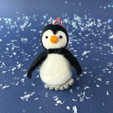 Penguin Tufted Wool Ornament