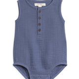 Bowie Muslin Bubble Romper - Marino