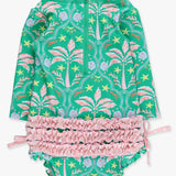 Long Sleeve One Piece Swimsuit - Coconut Cabana